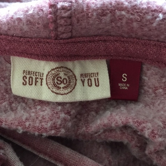 SO Pink Distressed Hoodie Size Small - Picture 6 of 9